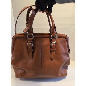 Zenith Handbags Brown Leather Removable Cross Body Shoulder Strap Satchel